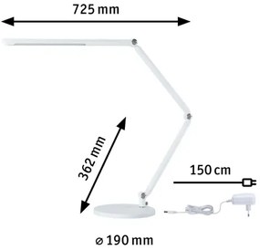 Lampă dimabilă de masă LED/10,6W FLEXBAR 230V 3000/4000/6500K Paulmann 78911