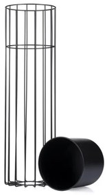 Ghiveci metalic de flori LOFT 70x20 cm negru