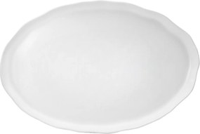 Platou Mare NOVUM alb mat Milk Foam 30cm (gresie ceramica glazurata manual)