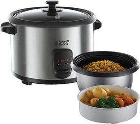 La mâna a doua: Aparat pentru gatit orez sau cu aburi Russell Hobbs 19750-56 Cook@Home, 700W, 1.8 l, 2 programe, Inox