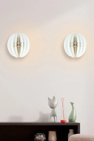 Aplica de Perete, 2 Bucati, Soclu E27, Max 45 - 60W, Culoare Alb