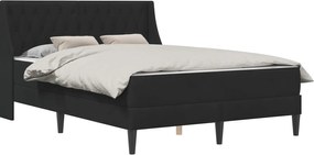 vidaXL Cadru de pat cu saltea cu saltea Negru 160 x 200 cm Catifea