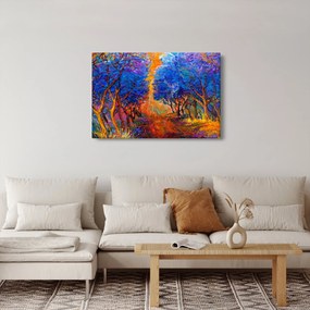 Tablou - Coroane de copac de toamnă, impresionism modern (90x60 cm)