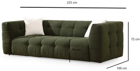 Canapea trei locuri Cadellona (Verde). 1106678