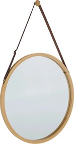 Oglinda LEMI 1, bambus natural, lemn de bambus, 45x2x45 cm