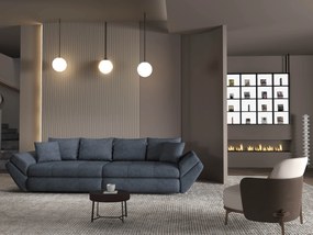 Canapea extensibilă dumonde cu ladă de depozitare si sezut confortabil din spuma high-density, Loana Enjoy Antracit 300x100 cm