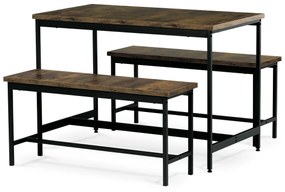 Set de masă cu 2 bănci OLD WOOD , 110 x 60 x 75 cm