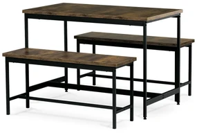 Set de masă cu 2 bănci OLD WOOD , 110 x 60 x 75 cm
