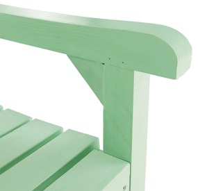 Bancă de grădină din lemn, neo mentă, 124 cm, FABLA