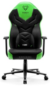 Scaun gaming din material Diablo X-Gamer: green emerald