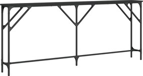 vidaXL Măsuță consolă, negru, 180x23x75 cm, lemn compozit