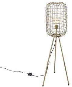 Lampă de podea modernă trepied din alamă - Barir