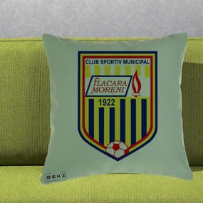 Perna Personalizata CSM Flacara Moreni 1922 Fotbal, 40x40 cm, Verde, Husa Detasabila, Perna Inclusa, BEKZ®