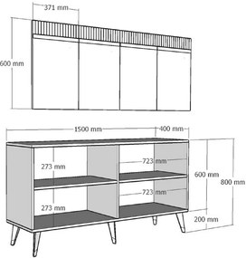 Dulap Defne  White and Silver