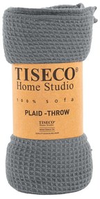 Cuvertură de pat Tiseco Home Studio Mini Waffle, 130 x 170 cm, gri