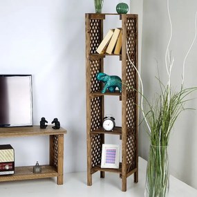 Raft organizator cu 4 politie pentru ,baie bucatarie, culoare nuc, 140 cm