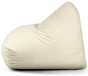 Fotoliu bean bag crem cu tapițerie din țesătură bouclé Snug 100 – SLOWDOWN