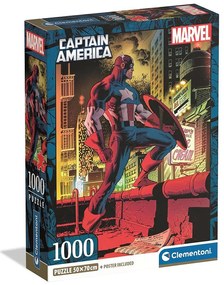 Avengers Captain America Puzzle Compact 1000 de piese Clementoni
