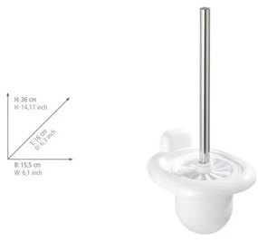 Perie de WC albă de montat pe perete din plastic Pure – Wenko