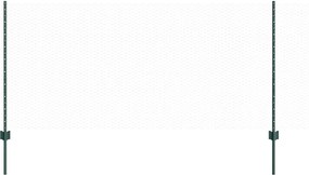 vidaXL Gard cu Stâlp Verde 1 x 50 m Oțel și PVC