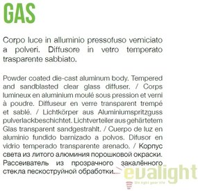 Stalp iluminat exterior modern IP43 GAS PT1 ANTRACITE 139470