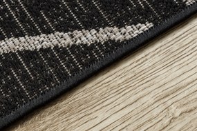 Covor sisal Floorlux 20508 negru si argint Triunghiuri