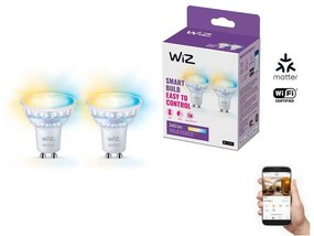 SET 2x bec LED dimabil WiZ PAR16 GU10/4,7W/230V 2700-6500K CRI 90 Wi-Fi