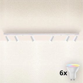 Brilagi SELE DIAMANT Plafonieră LED RGBW reglabilă 6xGU10/6,5W/230V Wi-Fi albă
