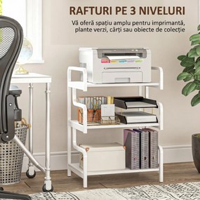 HOMCOM Rafturi de Depozitare cu 3 Niveluri, Rafturi Metalice | Aosom Romania
