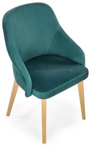 Scaun Toledo 2 velvet verde/stejar miere Monolith 37