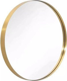Oglinda rotunda Rea MR20G rama metalica aurie 70 cm