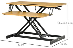 Vinsetto suport reglabil pentru monitor, tastatura si mouse | AOSOM RO