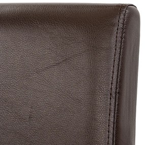 Scaun de sufragerie Kelly din piele maro