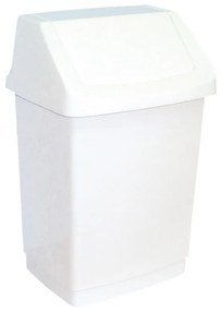 Coș de gunoi cu capac plastic 50 l, alb