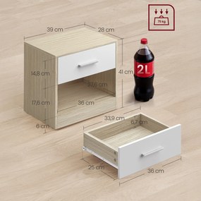 Set de noptiere E1081, stejar, 2 buc.