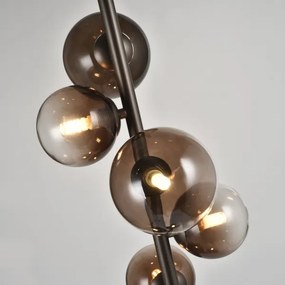 Brilagi - Lampă LED de podea MILLA 7xG9/3W/230V maro/maro fumuriu
