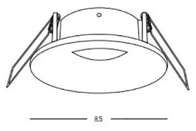 Spot incastrabil pentru baie IP65 Astrid GU10 negru