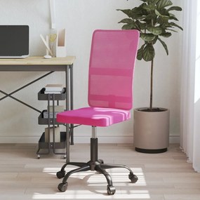 353011 vidaXL Scaun de birou reglabil în înălțime, roz, plasă și textil