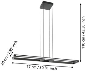 Lustră LED dimabilă pe cablu Eglo 99681 SALVILANAS-Z LED/33W/230V 2700-6500K