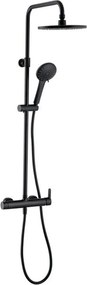 Coloana de dus cu baterie monocomanda Wirquin Roma Touch finisaj negru mat