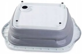 Recipient pliabil din silicon și placă de tăiat - 2 în 1 - gri
