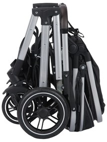 Carucior nou nascuti 3 in 1 NOVOKIDS™ H3100 series, Cu geanta bebe, Cadru Aluminiu, Amortizoare, Roti din cauciuc plin AVE, Landou, Scoica auto,