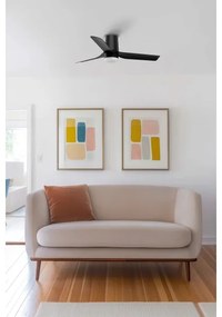 Ventilator LED dimabil de tavan FARO 33834WT-1TW MINI PUNT TUB S 10W/230V negru d. 90 cm WT + telecomandă