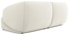 Canapea albă cu tapițerie din catifea 232 cm Moana – Makamii