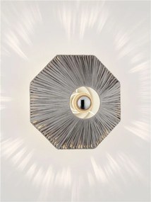 Aplica de perete cu design texturat ELVIO gri 30cm