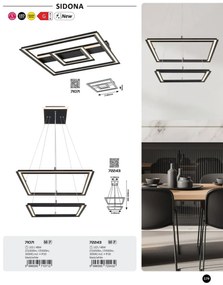 Plafoniera LED moderna Sidona 48,5x48.5cm