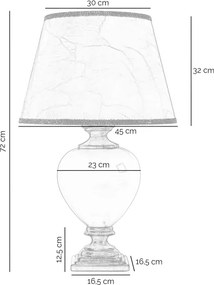 ONLI - Lampă de masă AMADEUS 1xE27/15W/230V gri