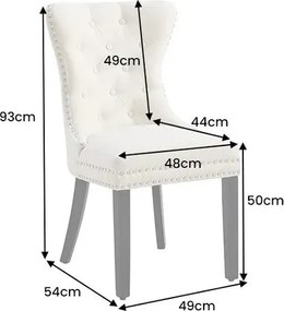 Set 2 scaune stil baroc Castle bej