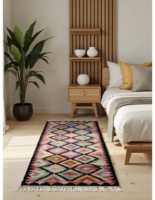 Covor tip traversă reversibil, țesut manual din lână 60x190 cm Kamal Zara – Nouristan