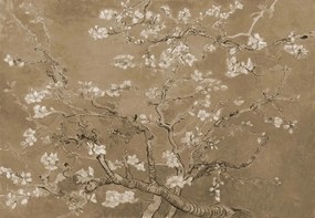 Van Gogh Blossoms in Sepia